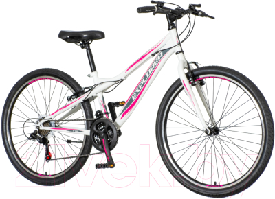 Велосипед Explorer North 26/14 2021 / 1261093 (белый/серый/розовый)
