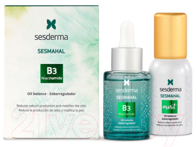 Набор косметики для лица Sesderma Sesmahal B3 Niacinamide Сыворотка 30мл+Мист 30мл