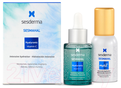 Набор косметики для лица Sesderma Sesmahal Hyaluronic Vitamin C Сыворотка 30мл+Мист 30мл