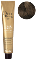 Крем-краска для волос Fanola Oro Puro Безаммиачная с кератином частицами золота тон 6.00 (100мл, интенсивный темный блонд) - 