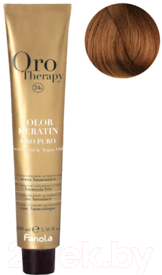 Крем-краска для волос Fanola Oro Puro Безаммиачная с кератином частицами золота тон 6.34 (100мл, темный блонд золотистый медный)