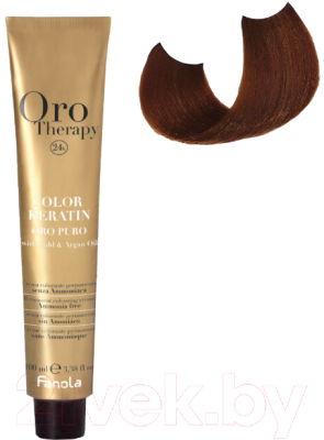 Крем-краска для волос Fanola Oro Puro Безаммиачная с кератином частицами золота тон 6.46 (100мл, темный блонд медный красный)