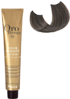 Крем-краска для волос Fanola Oro Puro Безаммиачная с кератином частицами золота тон 1.10 (100мл, иссиня-черный) - 