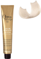 Крем-краска для волос Fanola Oro Puro Безаммиачная с кератином частицами золота тон 10.0 Extr (100мл, платиновый блондин экстра) - 