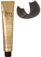 Крем-краска для волос Fanola Oro Puro Безаммиачная с кератином частицами золота тон 10.1 Extr (100мл, платиновый блонд пепельный) - 
