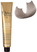 Крем-краска для волос Fanola Oro Puro Безаммиачная с кератином частицами золота тон 10.21 (100мл, платиновый блонд фиолетовый пепельный) - 