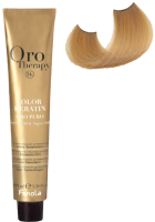 Крем-краска для волос Fanola Oro Puro Безаммиачная с кератином частицами золота тон 10.3 (100мл, платиновый блондин золотистый) - 