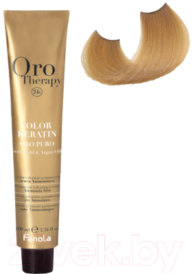 Крем-краска для волос Fanola Oro Puro Безаммиачная с кератином частицами золота тон 10.3 (100мл, платиновый блондин золотистый)