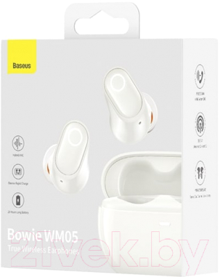 Беспроводные наушники Baseus Bowie WM05 True Wireless Earphones / NGTW200002 (кремовый/белый)