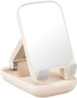 Держатель для смартфонов Baseus Seashell Series с зеркалом / B10551501411-00 (розовый) - 