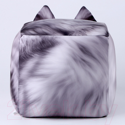 Подушка декоративная Mni Mnu Кубы. Кот угрюмый / 9784102 (серый)