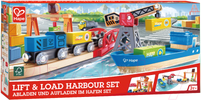 Железная дорога игрушечная Hape Подъемно-погрузочная гавань / E3791_HP