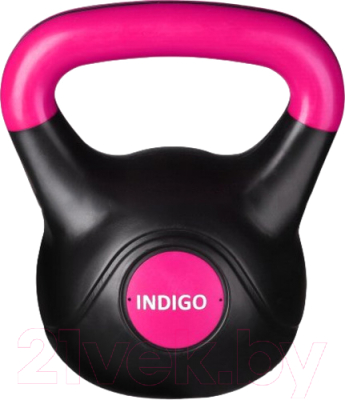 Гиря Indigo IN125 (4кг, черный/розовый)