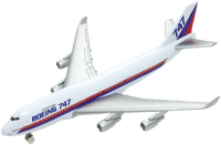 Самолет игрушечный Welly Boeing B747 / AV98837ST-W (белый) - 
