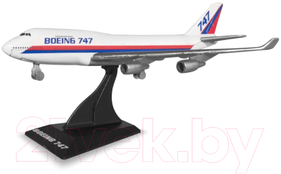 Самолет игрушечный Welly Boeing B747 / AV98837ST-W (белый)
