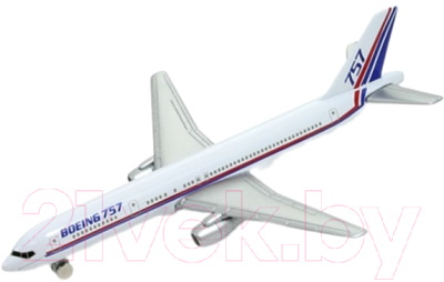 Самолет игрушечный Welly Boeing B757 / AV98842ST-W (белый)