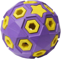 Игрушка для собак Homepet Silver Series Мяч / 78987 (сиренево-желтый) - 