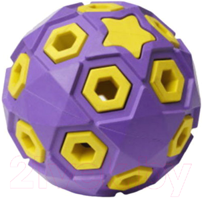 Игрушка для собак Homepet Silver Series Мяч / 78987 (сиренево-желтый)