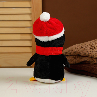Мягкая игрушка Sima-Land Пингвин в шапочке / 9672624 (черный)