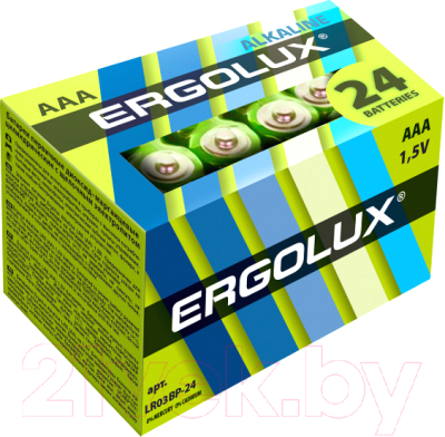 Комплект батареек Ergolux LR03 Alkaline BP-24 1.5В / 14213