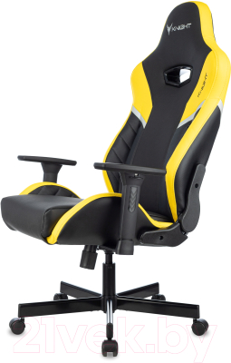Кресло геймерское Бюрократ Knight Thunder 5X (черный/желтый)