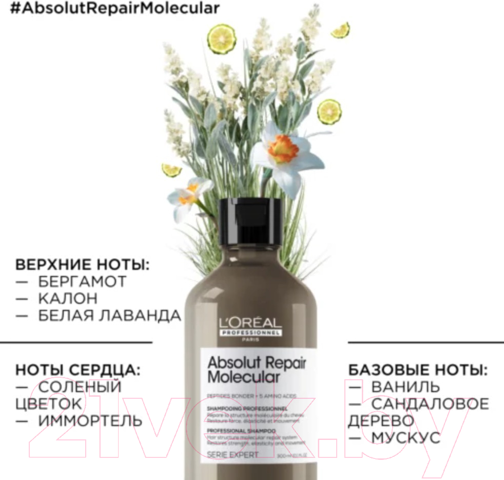 Шампунь для волос L'Oreal Professionnel Absolut Repair Molecular