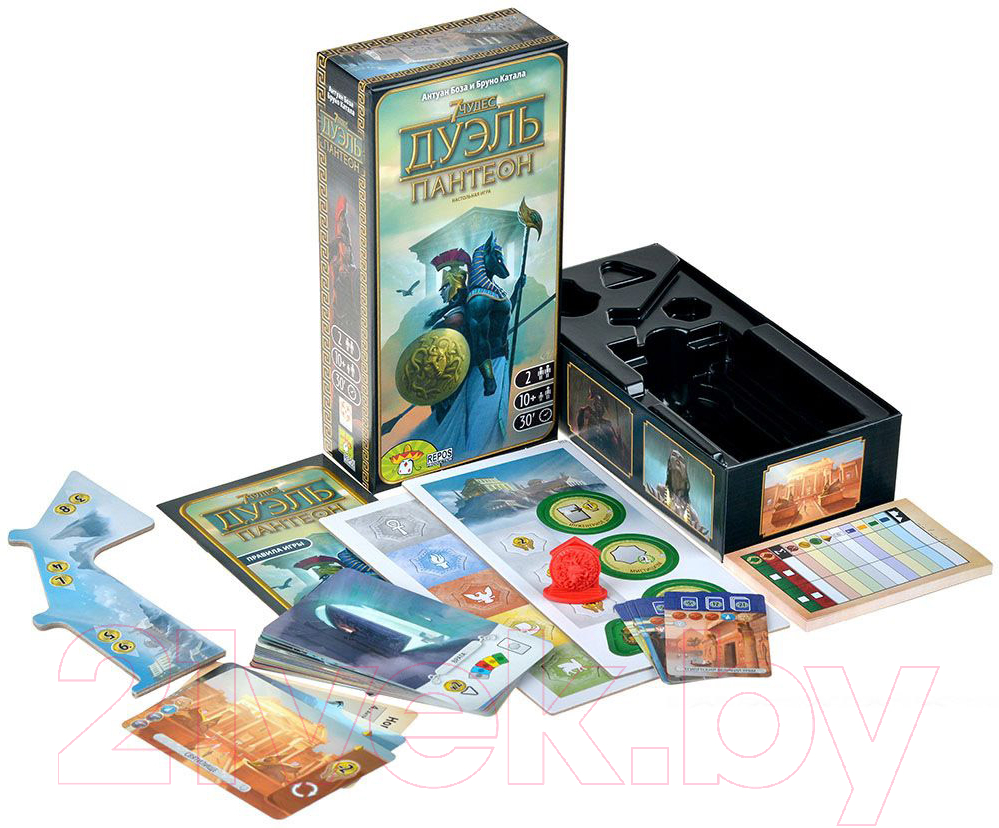 Дополнение к настольной игре Asmodee 7 чудес. Дуэль. Пантеон. Wonder Duel expansion / БП-00004490