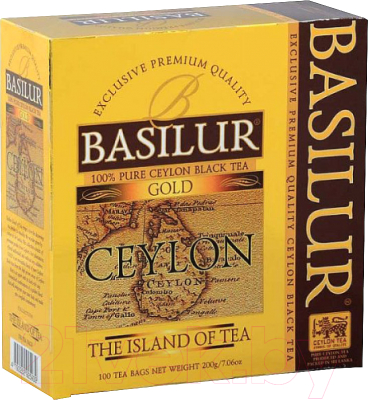 Чай пакетированный Basilur Ceylon The Island Of Tea Gold Black (100пак)