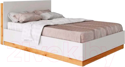 Каркас кровати НК Мебель Fresco N 160x200 / 72518544 (белый/дуб вотан)