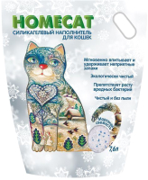 Наполнитель для туалета Homecat Морозная свежесть Силикагелевый / 68911 (7.6л/3кг) - 