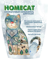 Наполнитель для туалета Homecat Морозная свежесть Силикагелевый / 79032 (12.5л/5кг) - 