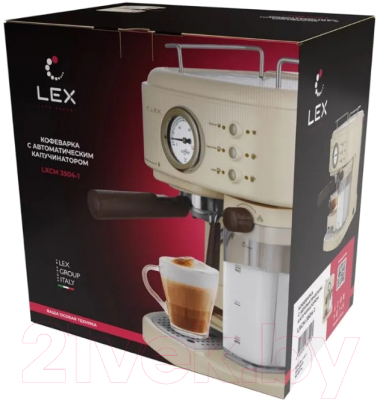 Кофеварка эспрессо Lex LXCM 3504-1 (бежевый)