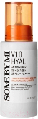 Крем солнцезащитный Some By Mi V10 Hyal Antioxidant Sunscreen Выравнивающий тон кожи (40мл)