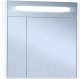 Шкаф с зеркалом для ванной Бриклаер Палермо 74 (белый) - 