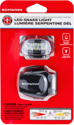 Набор фонарей для велосипеда Schwinn 26 Lumen Quick Wrap Light Set / SW78243-4
