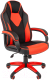 Кресло геймерское Chairman Game 17 (экопремиум, черный/красный) - 