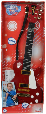 Музыкальная игрушка Simba Рок-гитара / 106837110 (бордовый)