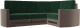 Диван угловой Лига Диванов Белла правый / 117616 (велюр зеленый/коричневый) - 