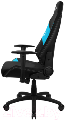 Кресло геймерское AeroCool Admiral (черный/голубой)