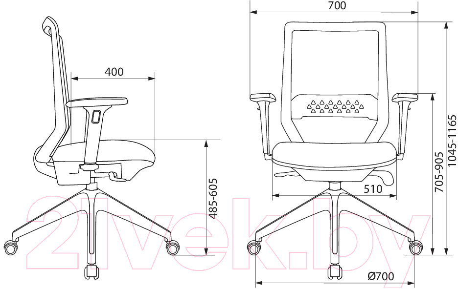 Кресло офисное Бюрократ MC-W611NL