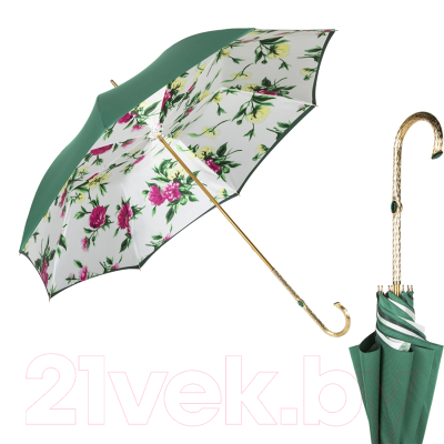 Зонт-трость Pasotti Verde Floras Oro