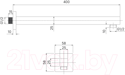 Душевой кронштейн IDDIS Optima Home OPH40CSi61