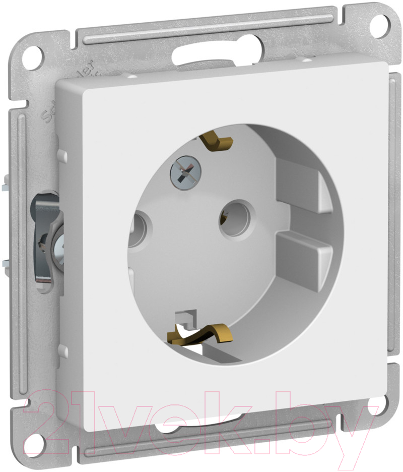 Розетка Systeme (Schneider) Electric AtlasDesign ATN001343 с заземлением (лотос) — фото 1