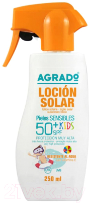 Лосьон солнцезащитный Agrado Sunscreen Lotion SPF50+ Kids (250мл)