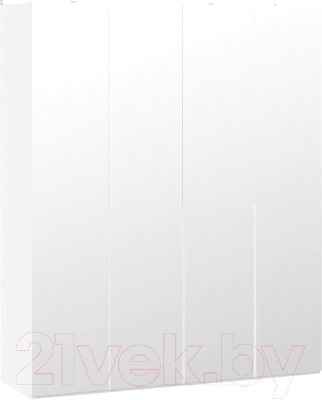 Шкаф ТриЯ Порто СМ-393.07.109 с 4 зеркальными дверями (белый жемчуг/белый жемчуг)