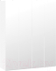 Шкаф ТриЯ Порто СМ-393.07.109 с 4 зеркальными дверями (белый жемчуг/белый жемчуг) - 