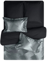 Комплект постельного белья Buenas Noches Сатин Жаккард Евро / 49186 (серый) - 