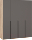 Шкаф ТриЯ Порто СМ-393.07.110 с 4 глухими дверями (яблоня беллуно/графит софт) - 