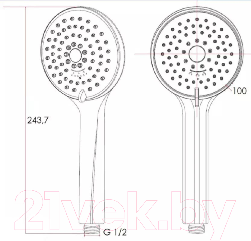 Лейка ручного душа Esko SPL953 Satin