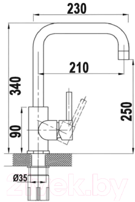 Изображение товара Смеситель Wisent WP49-098-4-26